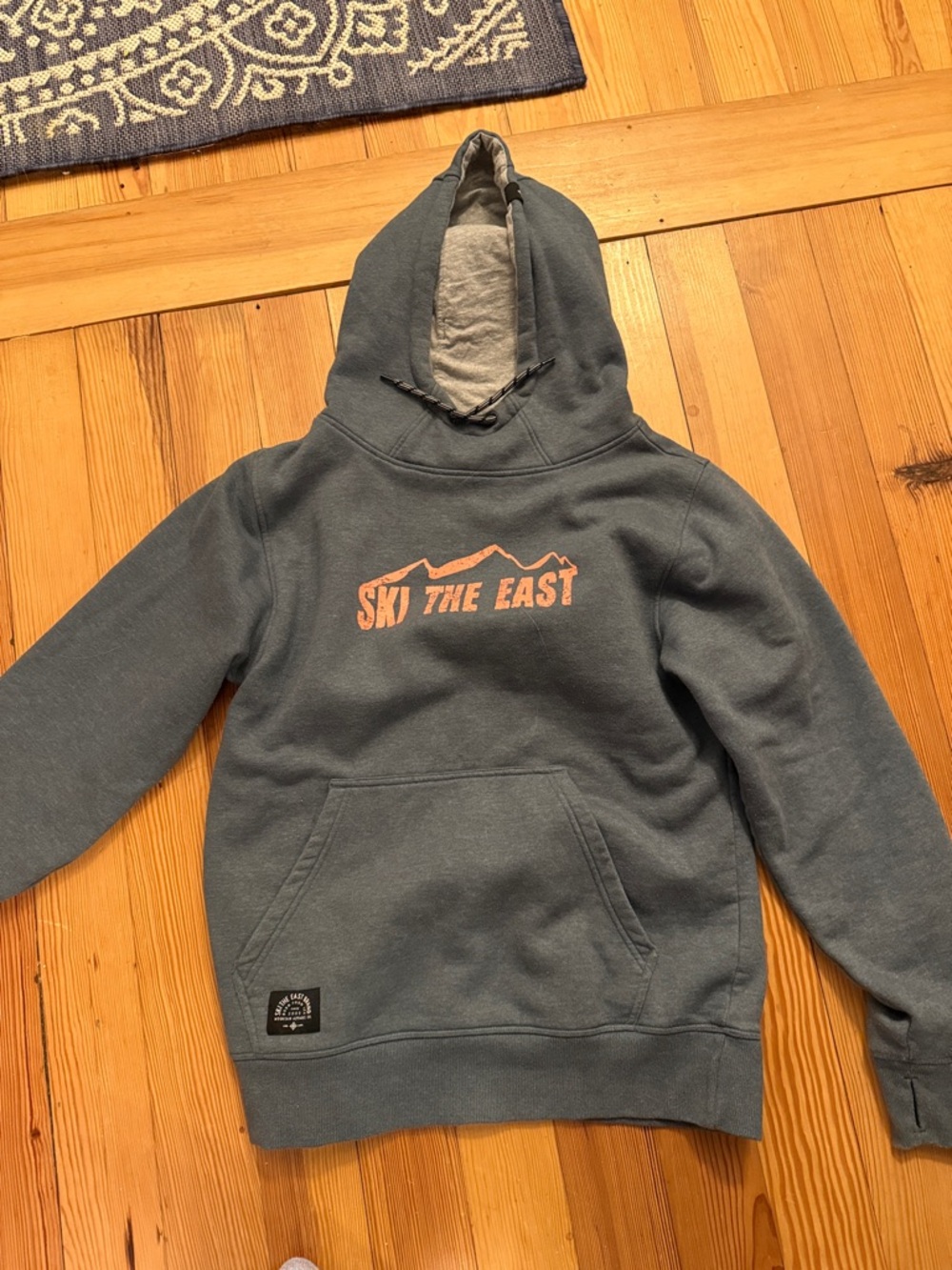Hooded Sweatshirt - Ski The East Graphic - Slate Blue
